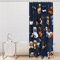 Kawaii Pixel Style Dogs Shower Curtain for Bathroom, 72x72 Inch