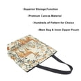 thumbnail image 3 of FORMRS Womens Canvas Tote Bag with Zipper Inner Pocket Shoulder Handbag, Deer Pattern, 3 of 7