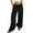 Black, variant on Admvng Sweatpants Women Warm Elastic Waist Sports Casual Solid Pants with Side Pockets Joggers, Size S-2XL