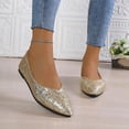 thumbnail image 6 of YOUYEDIAN Flat Shoes for Women Spring Fall Dressy Loafers Slip on Non Slip Comfortable Walking Shoes Office Closed Toe Orthopedic Shoes (Gold), 6 of 9
