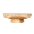 thumbnail image 6 of DecMode 17" Handmade Round Brown Wood Decorative Bowl with Elevated Base, 6 of 9