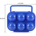 thumbnail image 2 of Contenedor de huevos de plástico Caja de huevos Caja de almacenamiento de plástico con asa Caja de huevos portátil Portador de huevos para picnic al aire libre Camping Senderismo 6 rejillas, 2 of 5