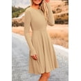thumbnail image 4 of Vestido PRETTYGARDEN de otoño con manga larga, tejido acanalado y corte en A, 4 of 8