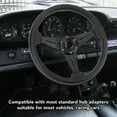 thumbnail image 3 of 14 Inch Car Steering Wheel, PU Leather Racing Style Universal Fit for 6 Hole Steering Wheel Hub Adapter, Wear Resistant, Comfortable Design, Easy to Install with Screws and Wrench, 3 of 7
