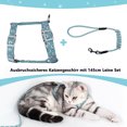 thumbnail image 3 of Floral Pattern Cat Harness with Lead Cat Lead with Harness for Cats with Round Lanyard Escape Proof Adjustable Chest Strap Suitable for Small and Medium Cats, 3 of 5