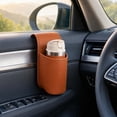 thumbnail image 2 of Neoargh 2 Pack Faux Leather Car Cup Holder Organizer, Drink Cupholder for Back Seat, Car Side Door, Headrest, Extra Automotive Cup Holders for Water Bottles, Tumblers & Coffee Mugs, 2 of 6