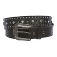 thumbnail image 2 of Snap On Western Faux Crocodile Print Embossed Cross Rhinestone Studded Leather Belt, 2 of 3