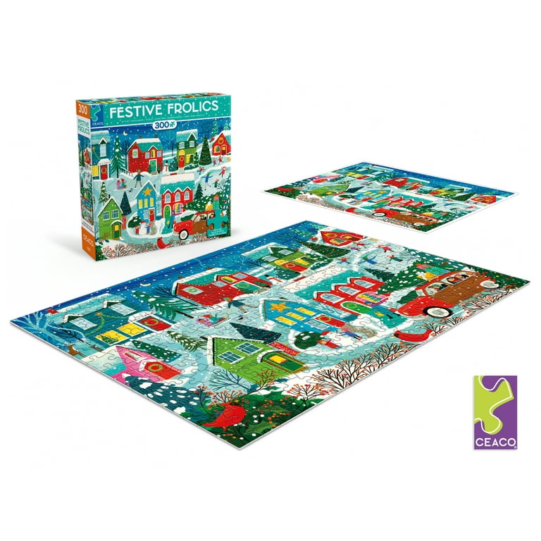 Ceaco Holiday Festive Frolics 300 Piece Creative Colorful Jigsaw