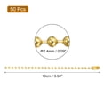 thumbnail image 2 of Uxcell 50pcs Cadenas de Bolas de 4 Pulgadas 2.4mm Dia Conector de Bola de Metal, Dorado, 2 of 7