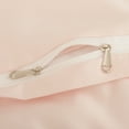 thumbnail image 3 of NTBAY 3 Pieces Satin King Duvet Cover Set, Ultra Luxury and Soft with Hidden Zipper Design Comforter Cover Set, Pink, 3 of 5