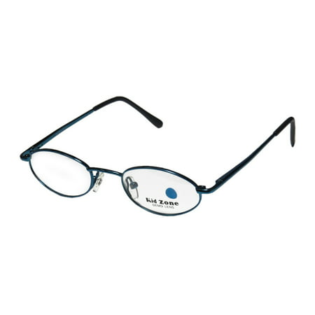 New Kid Zone 412 Unisex/Boys/Girls/Kids Oval Full-Rim Blue Inexpensive Durable Small Size Frame Demo Lenses 44-18-125 Eyeglasses/Eyeglass