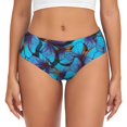 thumbnail image 1 of Fotbe Blue Butterflies Calzones Estampados para Mujer – Ropa Interior de Algodón, Cómoda, Suave y Elástica-4X-Large, 1 of 6