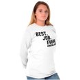 thumbnail image 4 of Mom Life Best Job Ever Mothers Day Women Plus Size Long Sleeve Graphic Tee Brisco Brands 2X, 4 of 5
