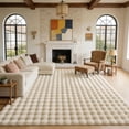 thumbnail image 6 of Buganda Area Rugs for Living Room, Soft Shaggy Rug for Bedroom , Non Slip Machine Washable Carpet, Beige, 5'x7', 6 of 6