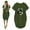 Green, variant on Ichaunyi Summer Dresses Women's Summer Fashion Cute Print Casual Short Sleeve Round Neck Dress