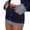 #407-Dark Blue, variant on Wowcloth Women's Stretch Denim Skort with Cuffed Hem, Button Pockets and Zipper Closure, Casual Comfortable for Daily Wear and Outdoor Activities