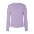 thumbnail image 5 of HBFAGFB Cardigan pour Femmes Col Rond Boucle Tricoté Chandail Polyvalent Vestes à Manches Longues Violet Taille TTG, 5 of 5