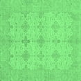 thumbnail image 1 of Ahgly Company Indoor Square Abstract Emerald Green Modern Area Rugs, 8' Square, 1 of 4