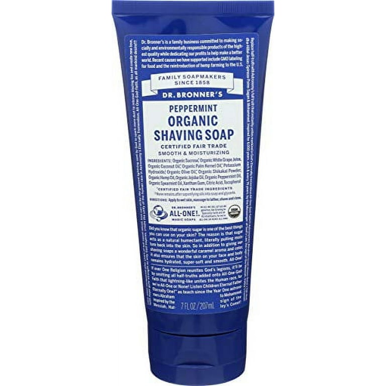 新品　DrPUR BLUE SHAVE WASH #2 Dr. Bronner's Peppermint Shaving Soap - 7 oz - Walmart.com