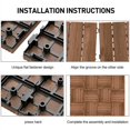 thumbnail image 3 of Alden Design 11pcs Indoor & Outdoor Wood Flooring Tiles for Patio Garden, 12" x 12", 3 of 9