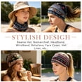 thumbnail image 7 of PHOGARY 5pcs/set Women's Slouchy Beanie Chemo Hat Stretch Cancer Head Wraps Sleep Head Scarf for Cancer Patient, 7 of 7