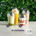 thumbnail image 4 of Fit Meal Prep 100 Pack 16oz Disposable Plastic Coffee Cups with Dome Lids, To Go Iced Coffee Cups with Lids,Clear Parfait Cups for Party, Smoothie, Bubble Boba, Juice, Milkshake, 4 of 6