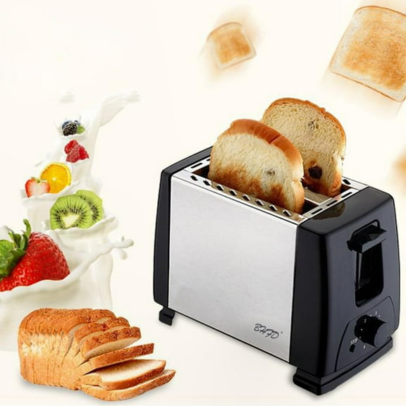 Toaster Oven Air Fryer,Fully Automatic Stainless Steel Toaster,Home Sandwich Breakfast Machine,2 Slices Toaster with Removable Crumb Tray,Wide Slot Touchscreen Bread Toaster