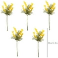 thumbnail image 3 of Paquete de 5 Ramas de Árbol de Seda Artificial | Flores Artificiales de Mimosa de Plástico, Follaje Artificial Amarillo y Blanco | Decoración Realista para Bodas | Arreglo Floral Duradero y de Bajo M, 3 of 6