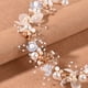 thumbnail image 2 of Nvzi Horquillas para el pelo de boda con flores para novias, peinetas con perlas de cristal, pinzas para el pelo, accesorios para el pelo de boda dorados, joyas, azul y verde, 2 of 4