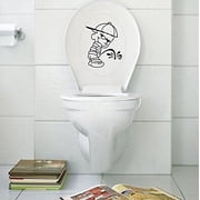 Decal ~ Melvin Boy Peeing, Toilet ~ WALL or WINDOW DECAL, 8" X 10"