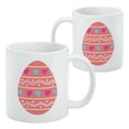 thumbnail image 2 of Cute Easter Egg Pink with Hearts White Mug, 2 of 4