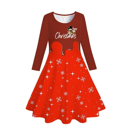 

Kids Toddler Girls Christmas Trees Deer Print Christmas Long Sleeve Party Dress Size 12 Dresses 1st Birthday Girl Dress Cute Baby Girl Outfits Girl Dress Size 16 Birthday Outfit Baby Girl Girls Junior