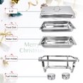 TUOKE Chafing Dish 4 Packs Stainless Steel Chafing Dishes 8 Quart