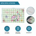 thumbnail image 6 of Easter Bunny Placemats Set of 6, Spring Flower Daisy Tulips Green Checkered Placemats for Dining Table, Place Mats for Kitchen Tabletop, Waterproof Wipeable Dining Table Mats Set, 6 of 9