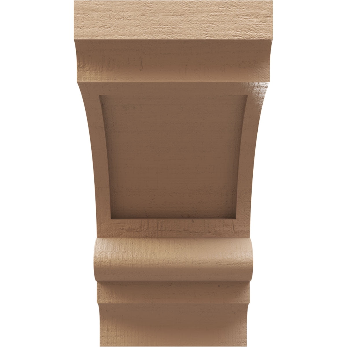 4"W x 8"D x 8"H Classic Diane Rough Cedar Woodgrain TimberThane Corbel, Primed Tan