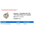 thumbnail image 2 of Alternator - Compatible with 1993 - 1995 Toyota Pickup 2.4L 4-Cylinder 1994, 2 of 2