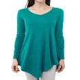 thumbnail image 4 of CHOK Tunique Longue à Manches Longues Col en V pour Femmes Robe T-Shirt, 4 of 5