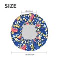 thumbnail image 6 of Kdxio Cute Popcorn Print Shower Cap for Women,Elastic and Reusable,Double Waterproof Layers Bathing Hat, 6 of 9