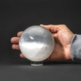 thumbnail image 3 of Genuine Polished Cats Eye Selenite (3.5") Medium Sphere, 3 of 4