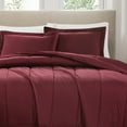 thumbnail image 3 of Brooklyn Loom Solid 100% Cotton Percale Burgundy 3-Piece Full/Queen Comforter Set, Solid Casual themed, Adult Bedding, OEKO-TEX Certified, 3 of 9