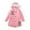 Pink, variant on Edvintorg Kids Teenage Girl Winter Jacket Fashion Letter Print Thick Hooded Jacket Coat Warm Clothes 4-14Y Birthday Christmas Coat Children Outerwear With Zipper