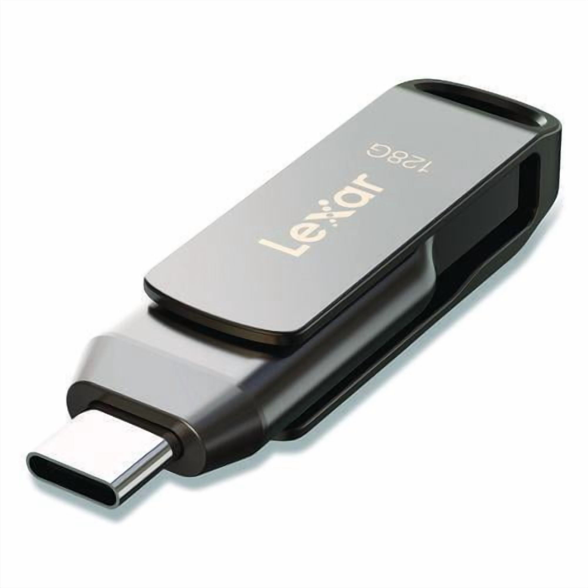 JumpDrive D400 USB 3.1 Flash Drive, 128 GB, Titanium | Bundle of 2