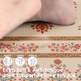 thumbnail image 2 of Anti-Fatigue Kitchen Rug Set of 2 Boho Vintage Floral Red Cushioned Kitchen Floor Mat, Standing Mat Waterproof Non-Slip Kitchen Mats and Rugs PVC Ergonomic Comfort Foam Rug for Kitchen, 2 of 6