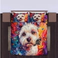 thumbnail image 4 of 3 Pieces Duvet Cover Set West Highland White Terrier Dog 3D Print Bedding 1 Duvet Cover 2 Pillowcases Natural Animals Comforter Sets Soft Breathable for Boys Girls Children ydHon1, 4 of 5
