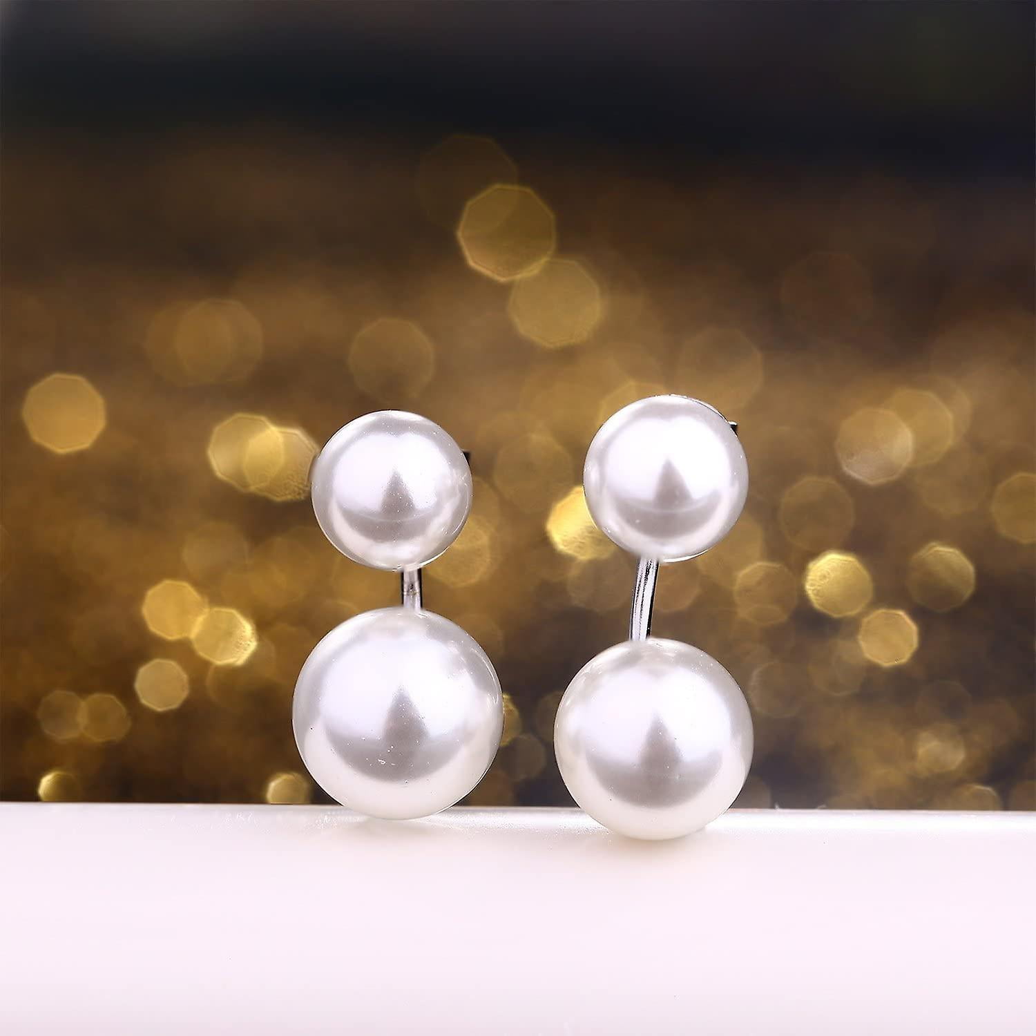 Boucles d'Oreilles - Femme - Créoles - Perle - Blanche - Suspendue - 10 mm - Argent 925/1000 Blanc et Argent - Achat / Vente boucle d'oreille Boucles d 'Oreilles - Femme
