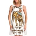 thumbnail image 1 of Balery Cowboy Up Vintage Wild West Vestidos de verano para mujer con estampado: vestido holgado sin mangas, vestido playero informal y cómodo para días calurosos., 1 of 7