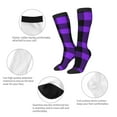 thumbnail image 3 of Rateoe Purple Buffalo Plaid Pattern Women’s Knee High Crew Socks,Trouser Socks Comfortable, Breathable, Moisture-Wicking and Soft, 3 of 6