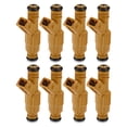 thumbnail image 1 of Inyector de combustible No.97TF9F593AA/F6VZ9F593AA - Inyectores de combustible Engnie internos de 4 orificios para automóvil - para Ford Crown Victoria 1998 Metal Yellow - 8 piezas, 1 of 1