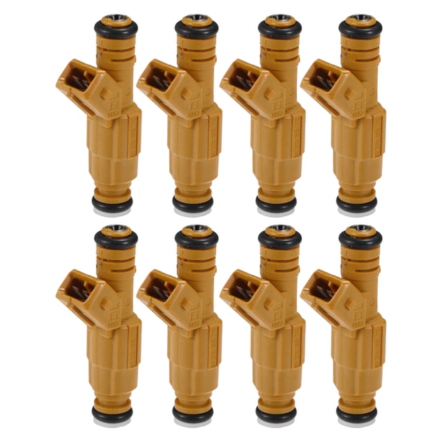 Inyector de combustible No.97TF9F593AA/F6VZ9F593AA - Inyectores de combustible Engnie internos de 4 orificios para automóvil - para Ford Crown Victoria 1998 Metal Yellow - 8 piezas