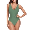 thumbnail image 1 of 2025 Women's Large V-Neck Backless Split Swimsuit S-XL, 1 of 2